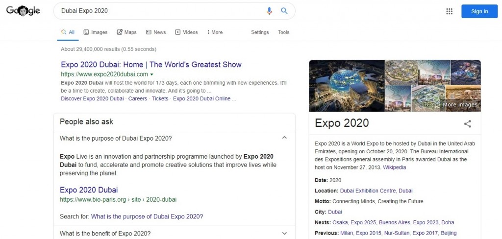 google snippets