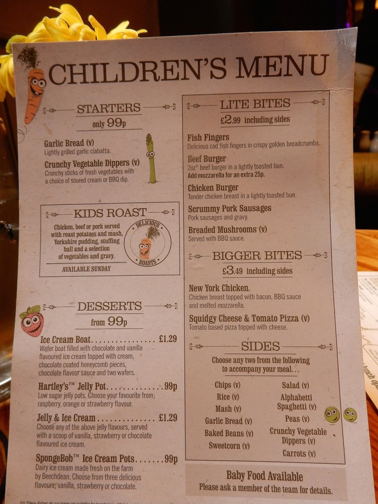 Kid's Menu - Be Unique Group Hospitality